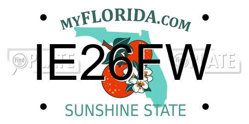 IE26FW Florida License Plate