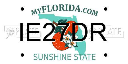 IE27DR Florida License Plate