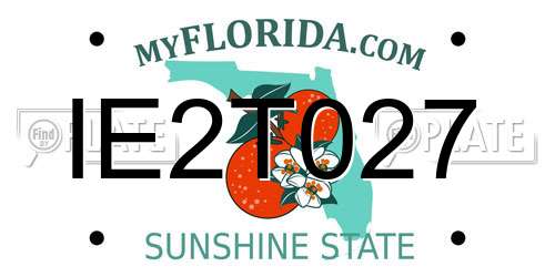 IE2T027 Florida License Plate