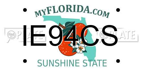 IE94CS Florida License Plate