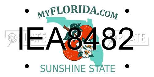IEA8482 Florida License Plate