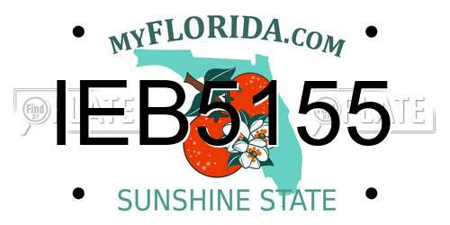 IEB5155 Florida License Plate