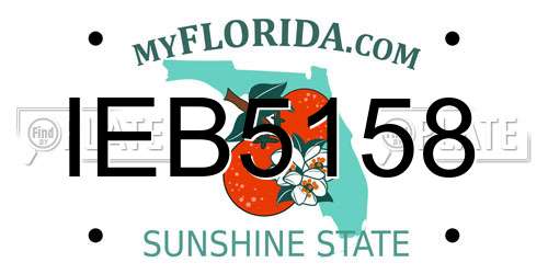 IEB5158 Florida License Plate