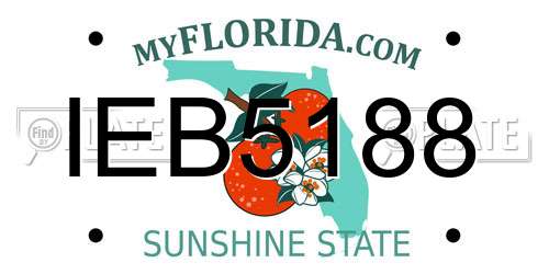 IEB5188 Florida License Plate