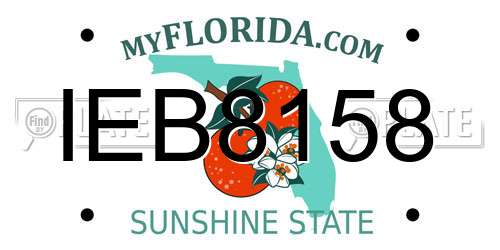 IEB8158 Florida License Plate