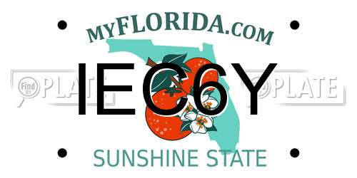 IEC6Y Florida License Plate
