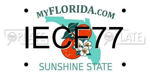 IECF77 Florida License Plate