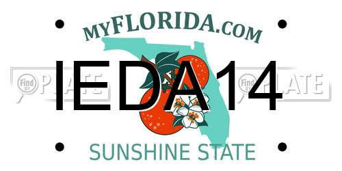 IEDA14 Florida License Plate