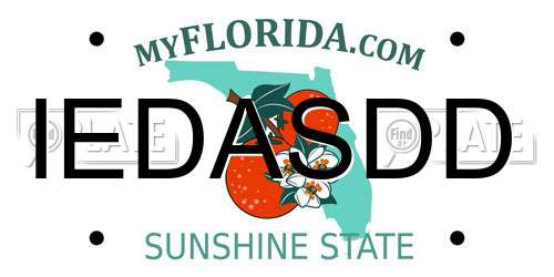 IEDASDD Florida License Plate