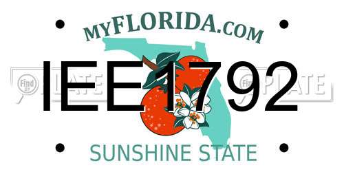 IEE1792 Florida License Plate