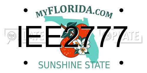 IEE2777 Florida License Plate