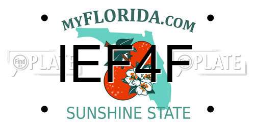 IEF4F Florida License Plate