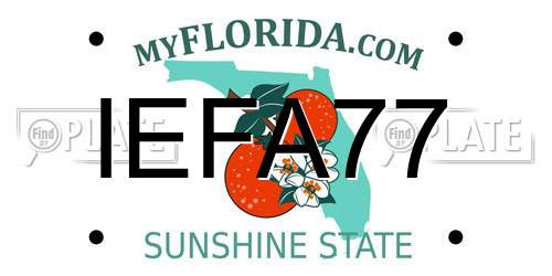 IEFA77 Florida License Plate