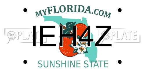 IEH4Z Florida License Plate