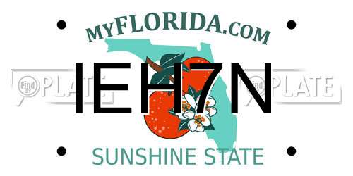 IEH7N Florida License Plate