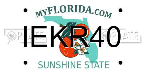 IEKR40 Florida License Plate