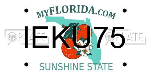 IEKU75 Florida License Plate