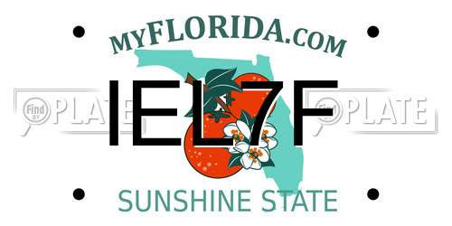 IEL7F Florida License Plate