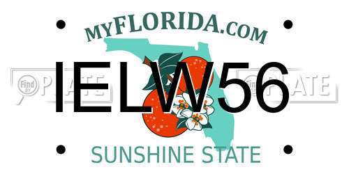 IELW56 Florida License Plate