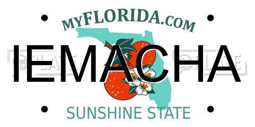 IEMACHA Florida License Plate