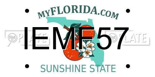 IEMF57 Florida License Plate