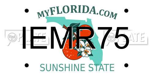 IEMR75 Florida License Plate