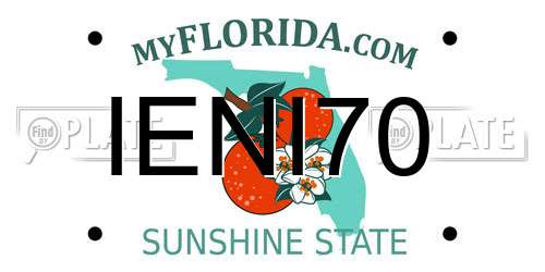 IENI70 Florida License Plate