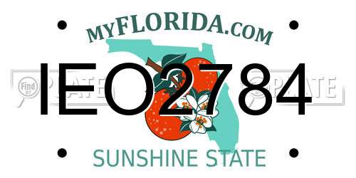 IEO2784 Florida License Plate