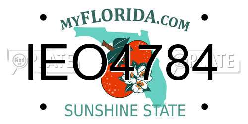 IEO4784 Florida License Plate
