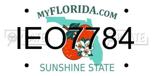 IEO7784 Florida License Plate