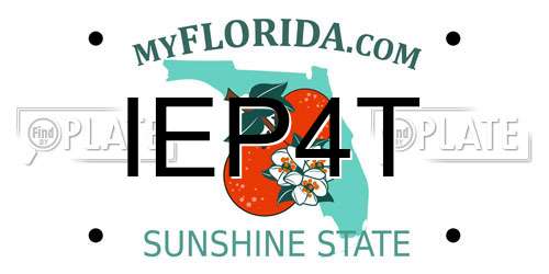 IEP4T Florida License Plate