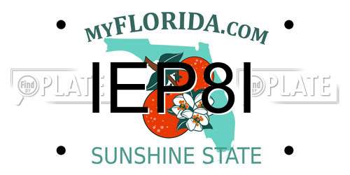 IEP8I Florida License Plate
