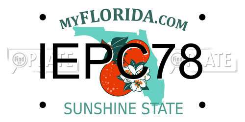 IEPC78 Florida License Plate