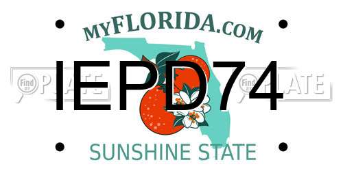 IEPD74 Florida License Plate