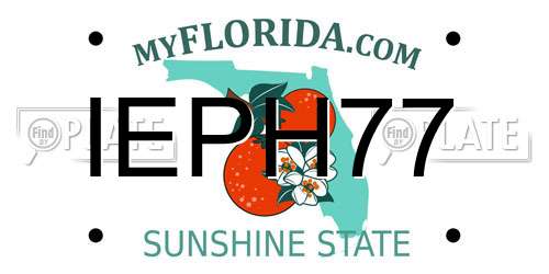 IEPH77 Florida License Plate