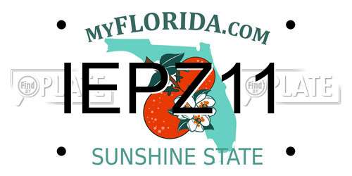 IEPZ11 Florida License Plate
