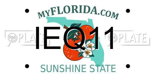 IEQ11 Florida License Plate