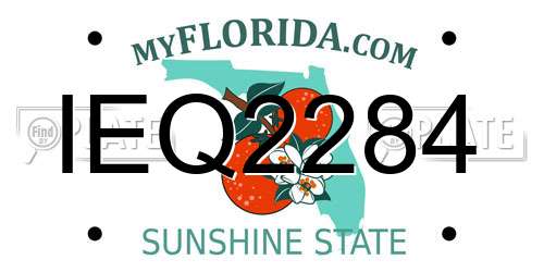 IEQ2284 Florida License Plate