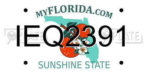 IEQ2391 Florida License Plate