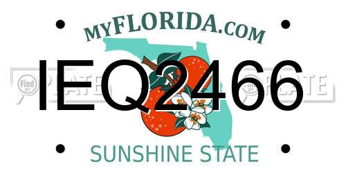 IEQ2466 Florida License Plate