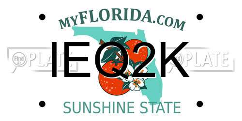 IEQ2K Florida License Plate