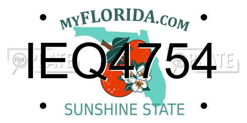 IEQ4754 Florida License Plate