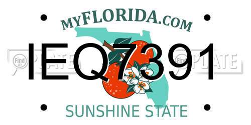 IEQ7391 Florida License Plate