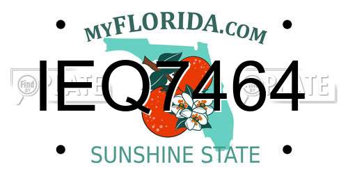 IEQ7464 Florida License Plate