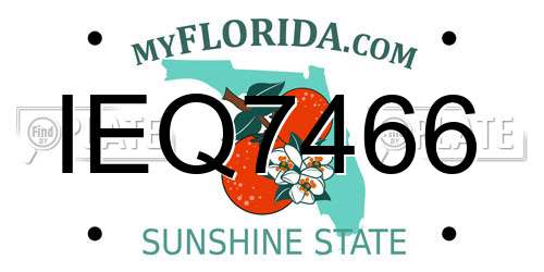 IEQ7466 Florida License Plate