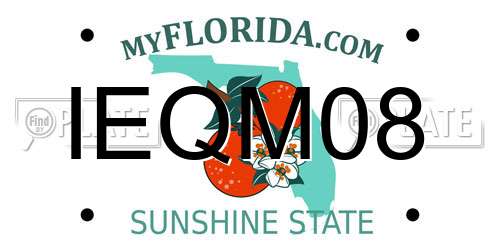 IEQM08 Florida License Plate