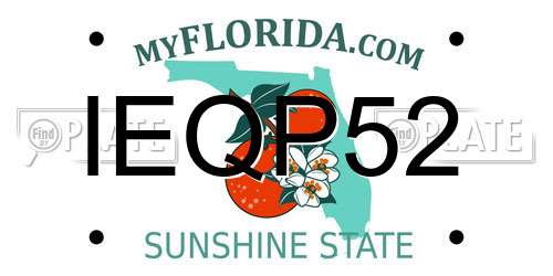 IEQP52 Florida License Plate