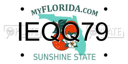 IEQQ79 Florida License Plate