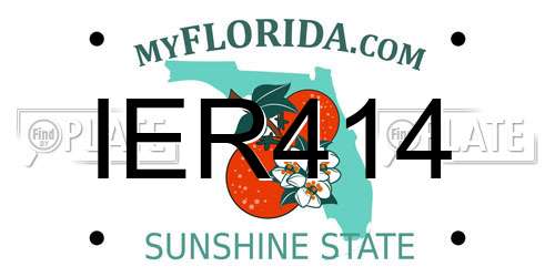 IER414 Florida License Plate