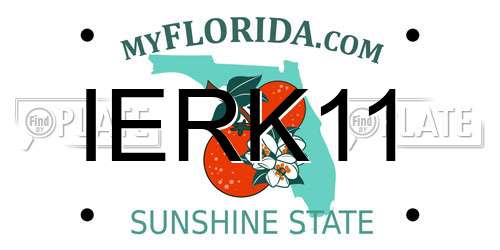 IERK11 Florida License Plate